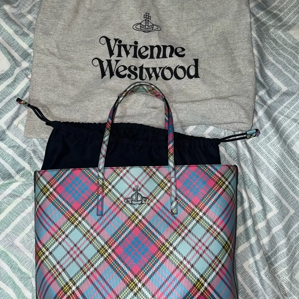 Authentic Vivienne Westwood MacAndy Tartan Tote Bag - Polly - Picture 2 of 8